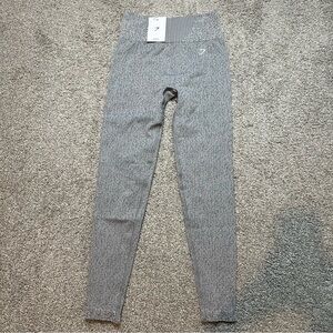 NWT Gymshark Women's Light Gray Marl Seamless Leggings Gym Active Sport Size S